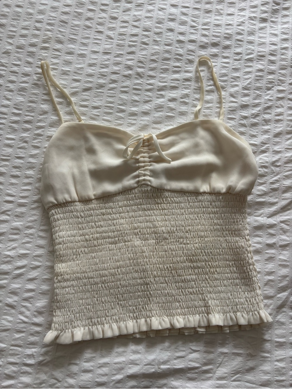 Wilfred Cream Cami with Tie Front